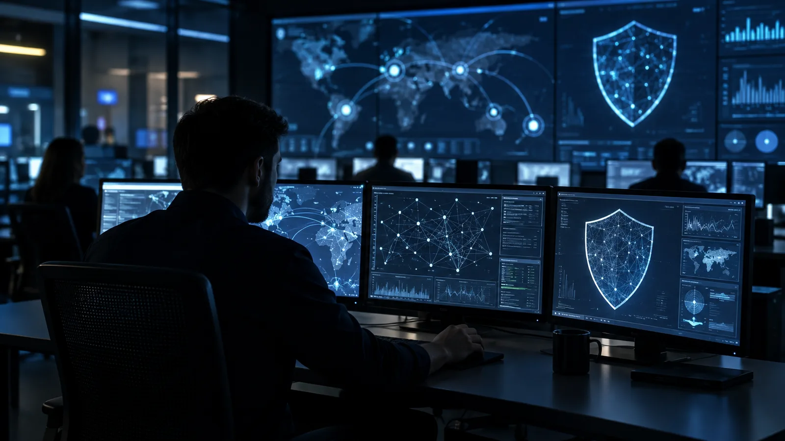 Cybersecurity defense center and encrypted data protection
