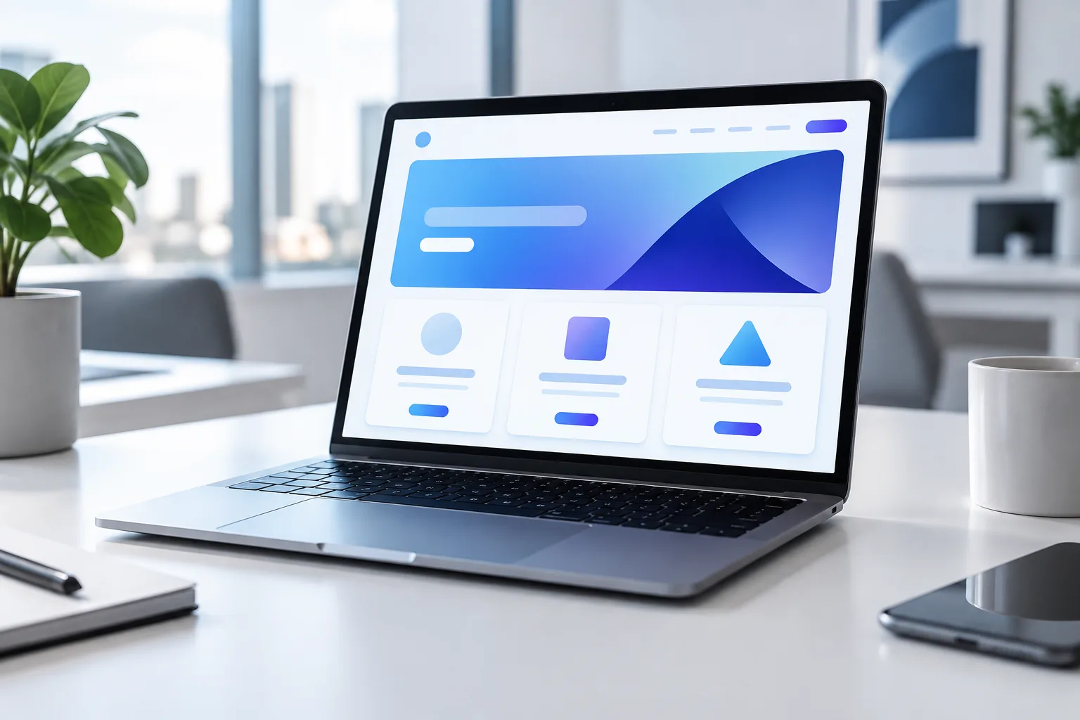 Modern web development dashboard and high converting UI preview